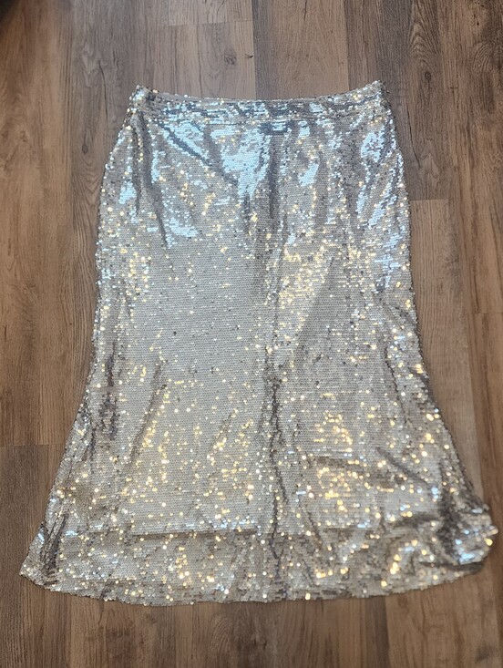 ASOS Dresses & Skirts - ASOS Silver Sequin Maxi Skirt